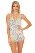 Luli Fama Caribbean Kisses T Back Mini Dress